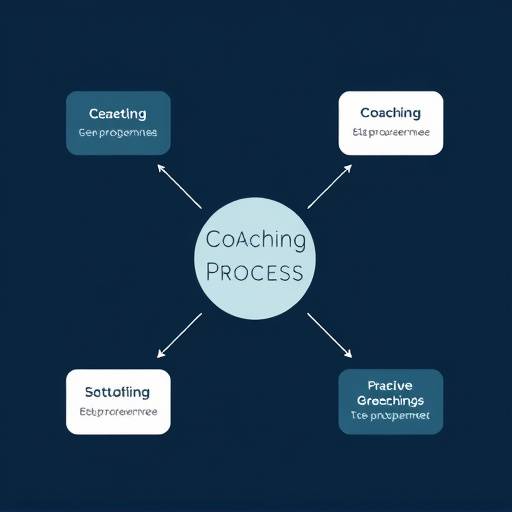 Diagramma del processo di coaching e consulenza di Innovazione Italiana Srl, che mostra un flusso sequenziale da 'Analisi' a 'Definizione Obiettivi' a 'Sviluppo Strategia' a 'Implementazione' a 'Valutazione Risultati'.